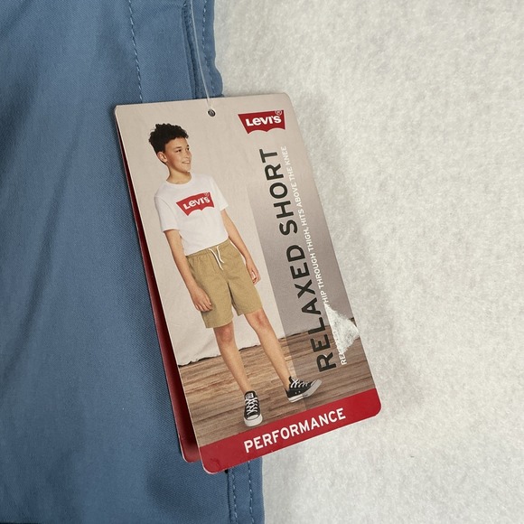 Levis Big Boys Relaxed‎ Performance Cargo Nylon Shorts Blue Size 10 Reg NWT - Picture 2 of 9